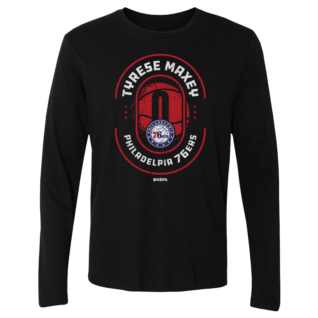 Tyrese Maxey Men&#39;s Long Sleeve T-Shirt | 500 LEVEL