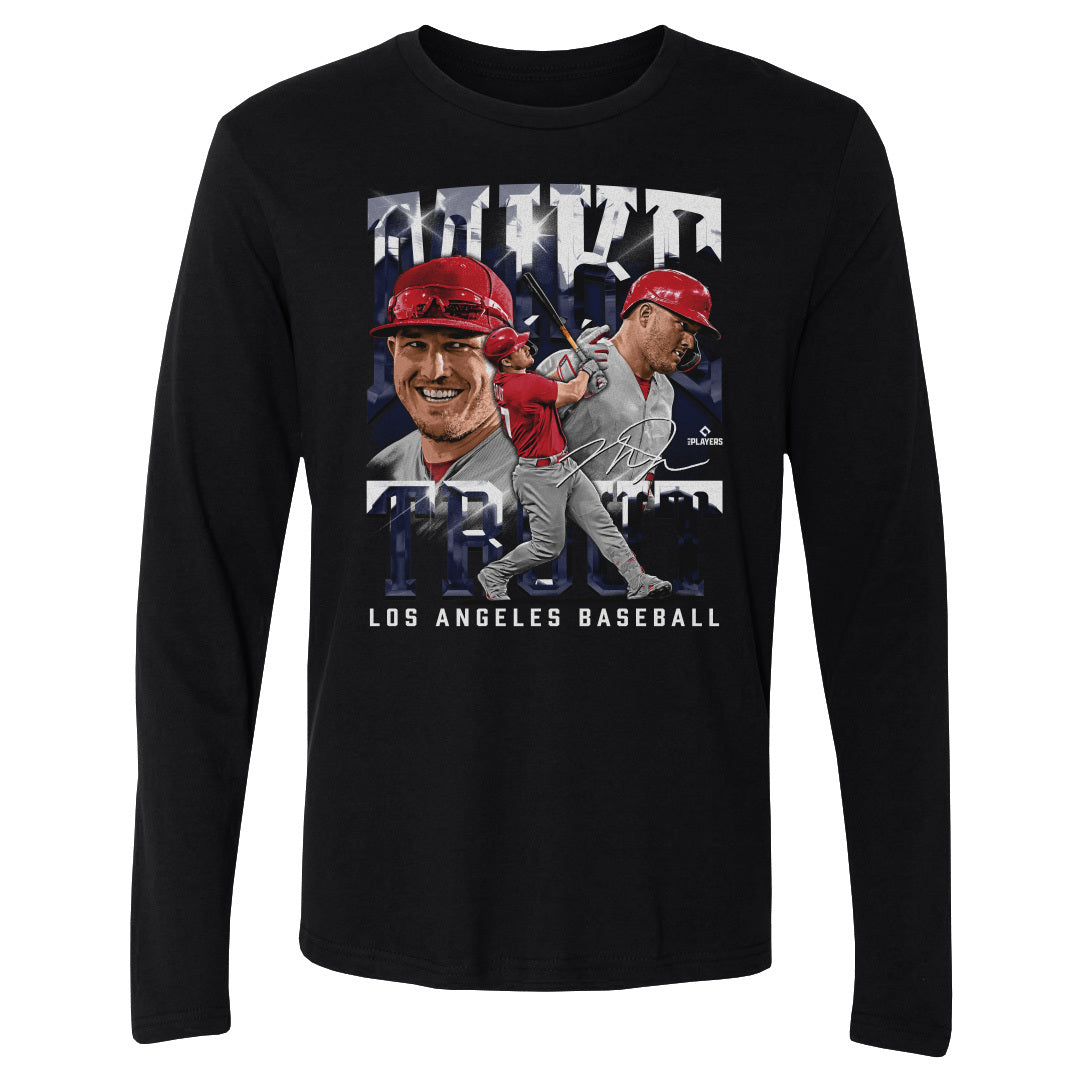 Mike Trout Men&#39;s Long Sleeve T-Shirt | 500 LEVEL