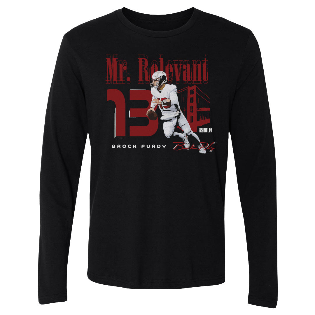 Brock Purdy Men&#39;s Long Sleeve T-Shirt | 500 LEVEL