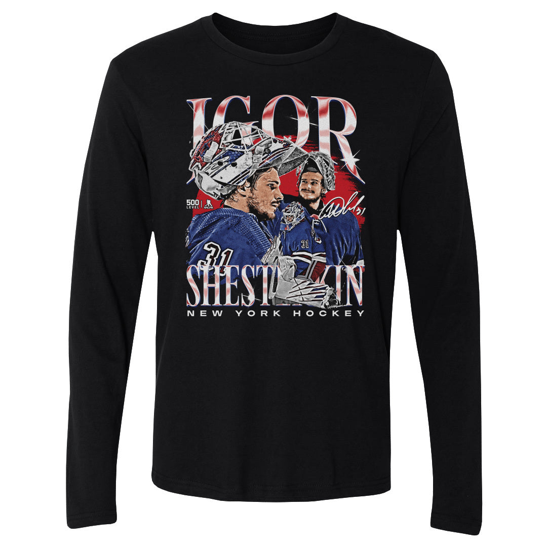 Igor Shesterkin Men&#39;s Long Sleeve T-Shirt | 500 LEVEL