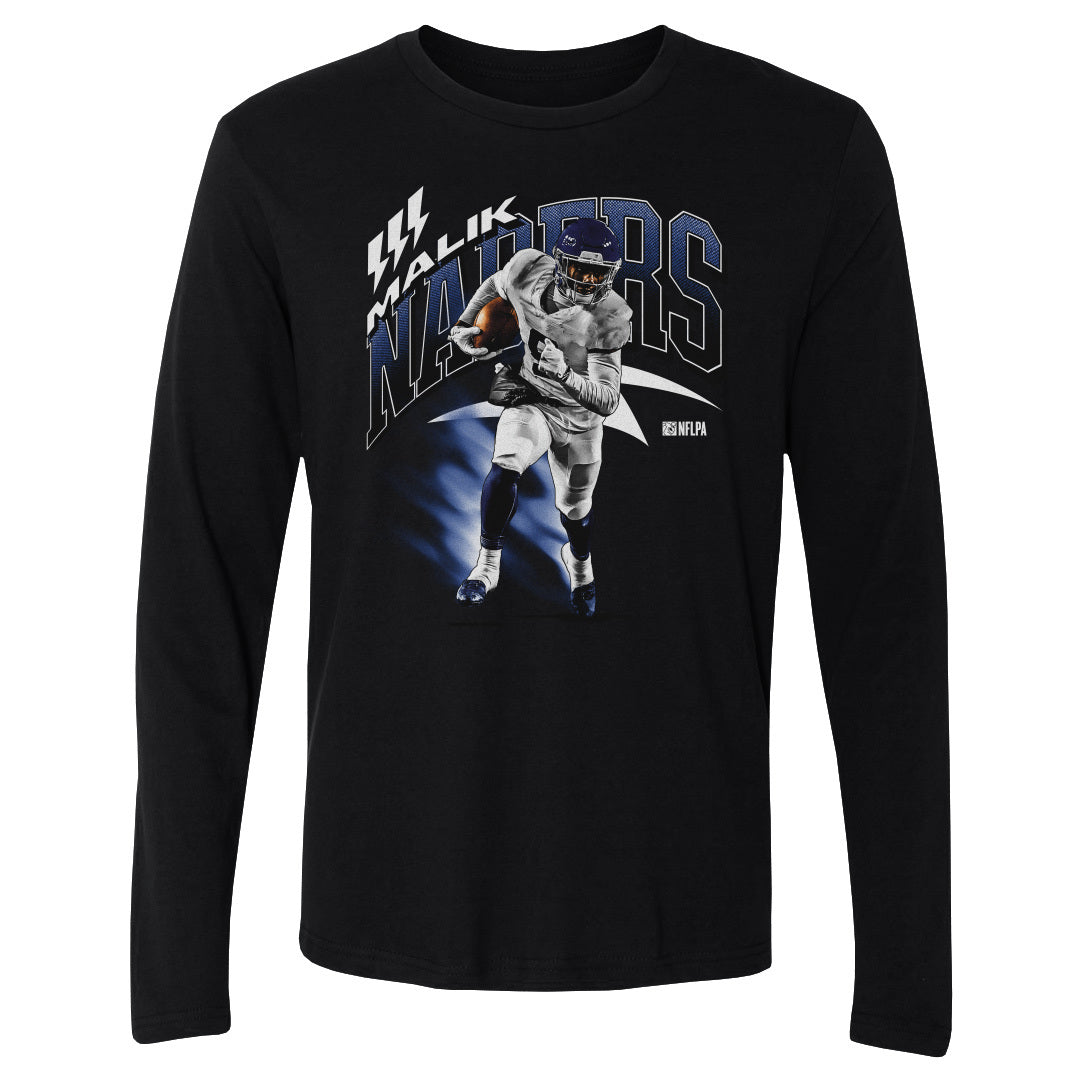 Malik Nabers Men&#39;s Long Sleeve T-Shirt | 500 LEVEL