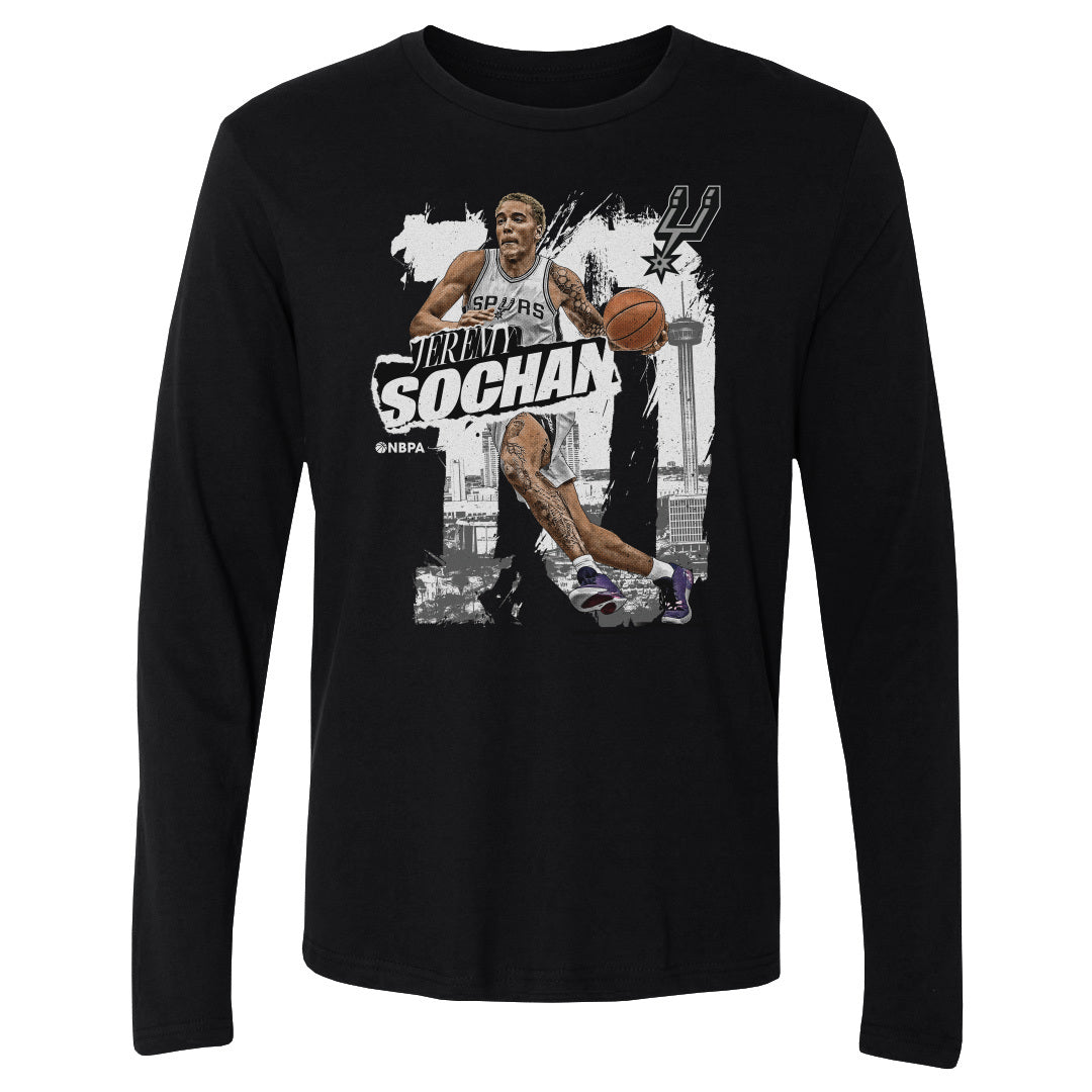 Jeremy Sochan Men&#39;s Long Sleeve T-Shirt | 500 LEVEL