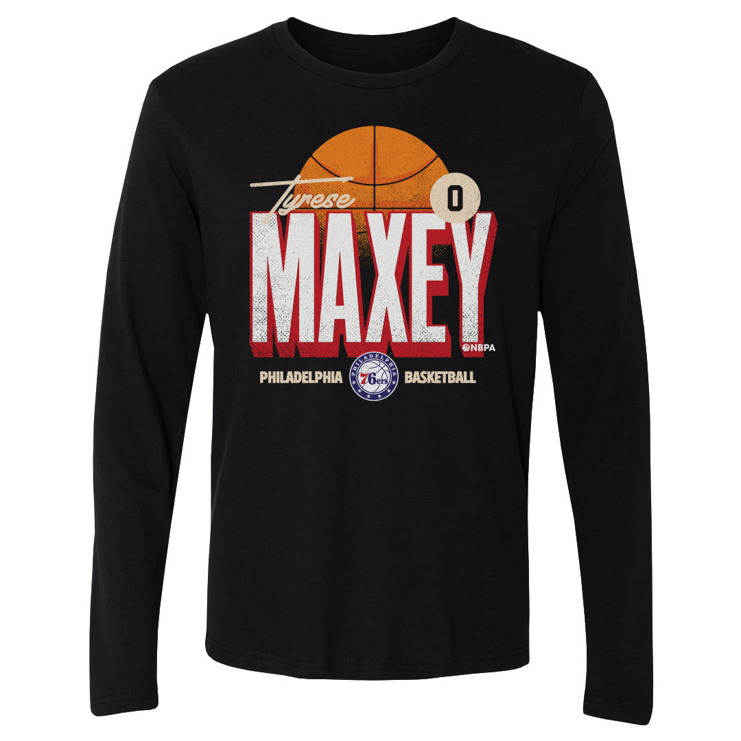 Tyrese Maxey Men&#39;s Long Sleeve T-Shirt | 500 LEVEL