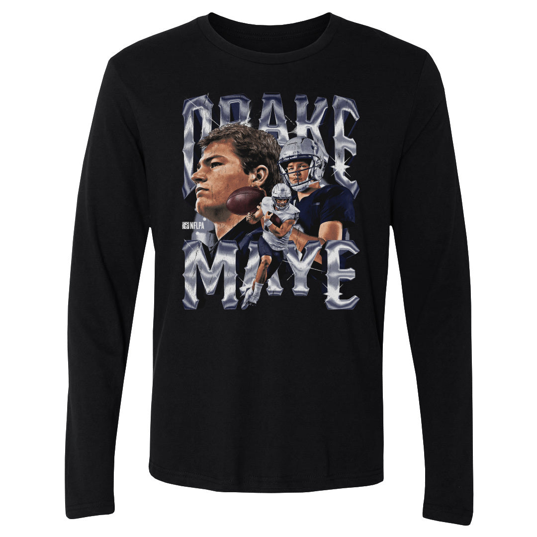 Drake Maye Men&#39;s Long Sleeve T-Shirt | 500 LEVEL