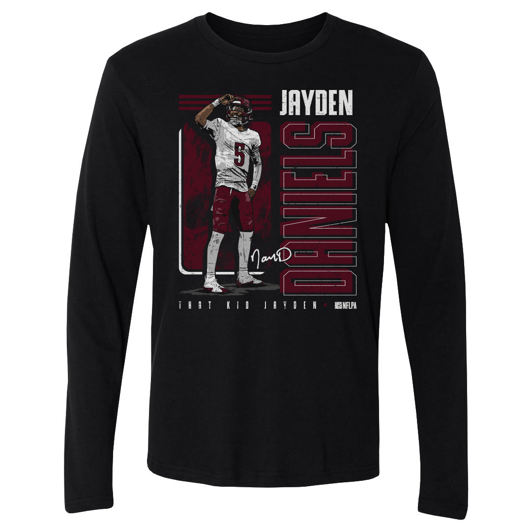 Jayden Daniels Men&#39;s Long Sleeve T-Shirt | 500 LEVEL