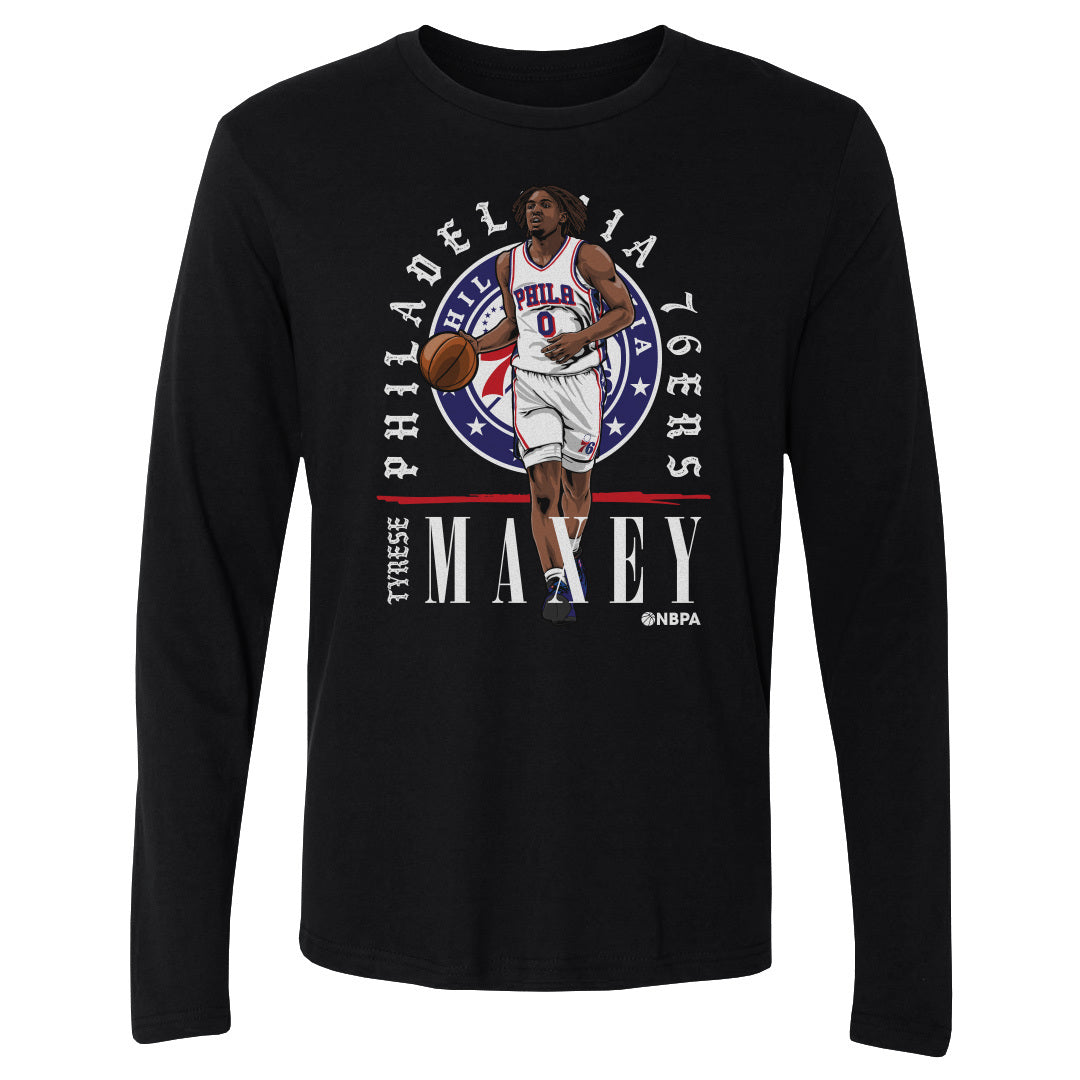 Tyrese Maxey Men&#39;s Long Sleeve T-Shirt | 500 LEVEL