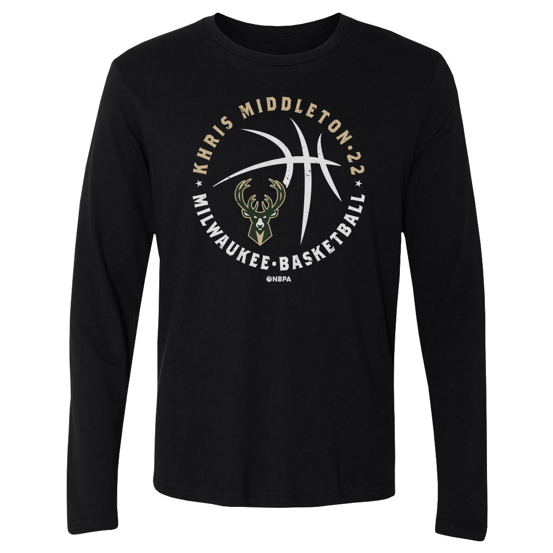 Khris Middleton Men&#39;s Long Sleeve T-Shirt | 500 LEVEL