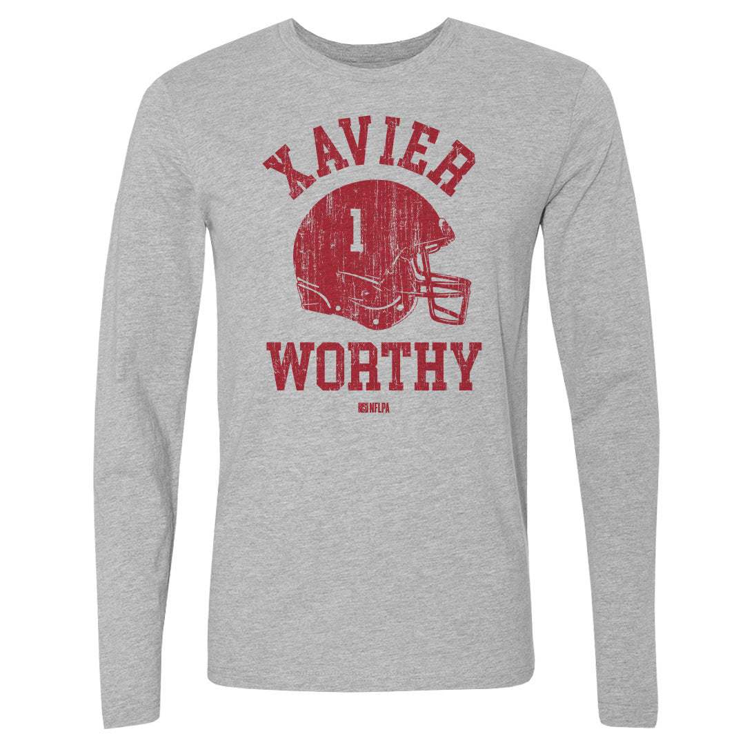 Xavier Worthy Men&#39;s Long Sleeve T-Shirt | 500 LEVEL