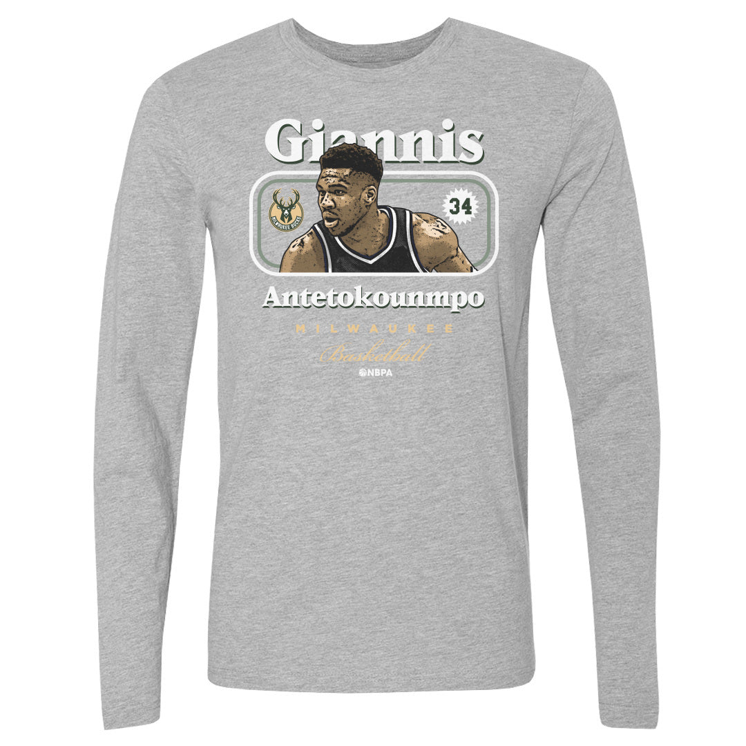 Giannis Antetokounmpo Men&#39;s Long Sleeve T-Shirt | 500 LEVEL