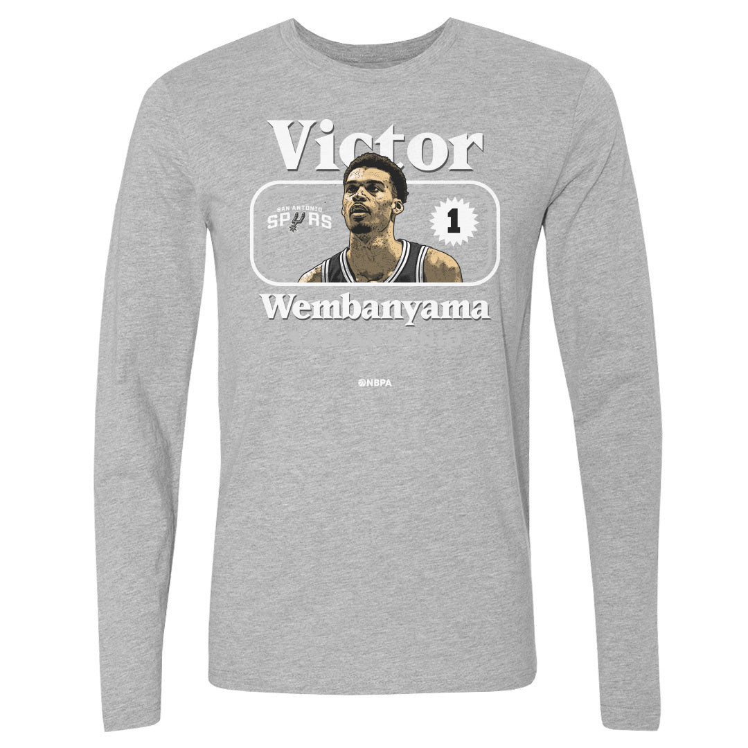 Victor Wembanyama Men&#39;s Long Sleeve T-Shirt | 500 LEVEL