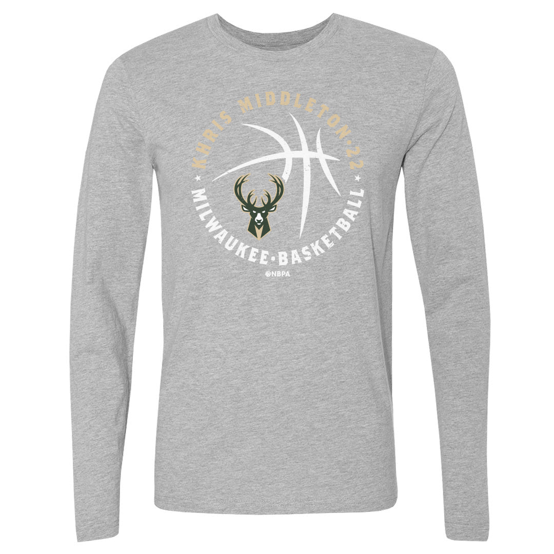 Khris Middleton Men&#39;s Long Sleeve T-Shirt | 500 LEVEL