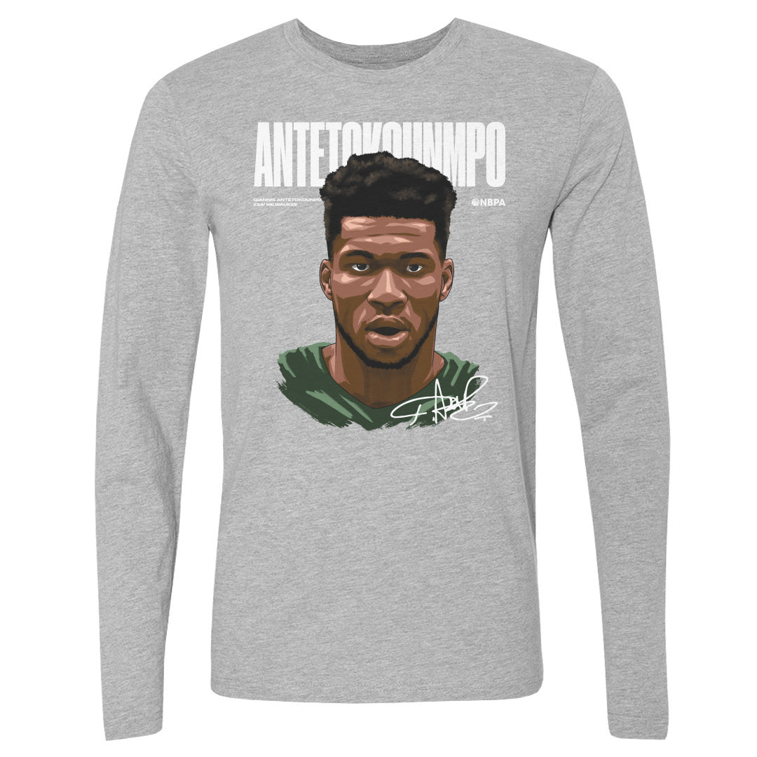 Giannis Antetokounmpo Men&#39;s Long Sleeve T-Shirt | 500 LEVEL