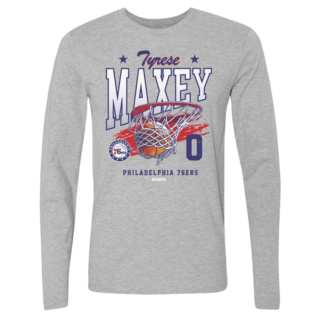 Tyrese Maxey Men&#39;s Long Sleeve T-Shirt | 500 LEVEL