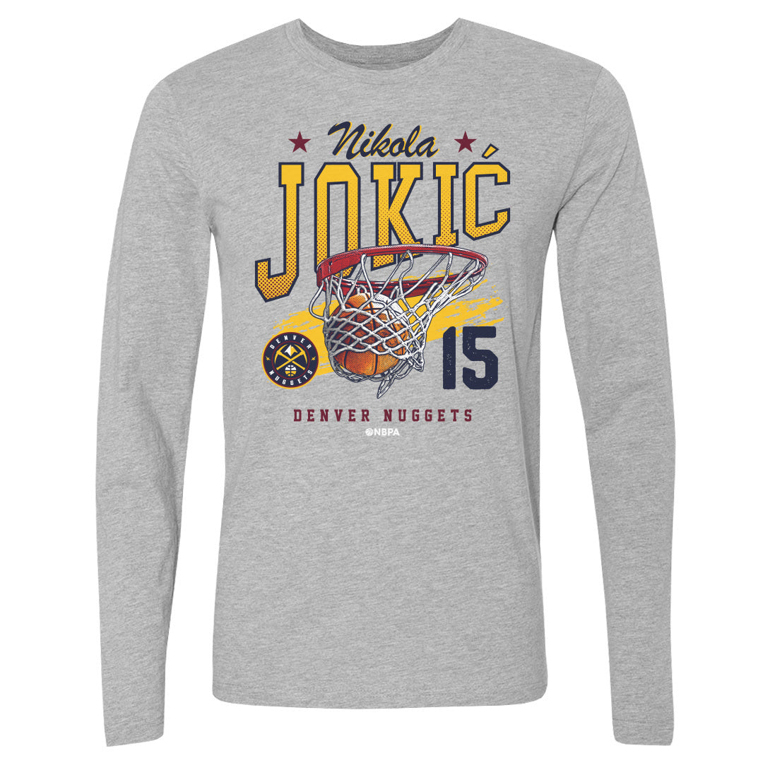 Nikola Jokic Men&#39;s Long Sleeve T-Shirt | 500 LEVEL