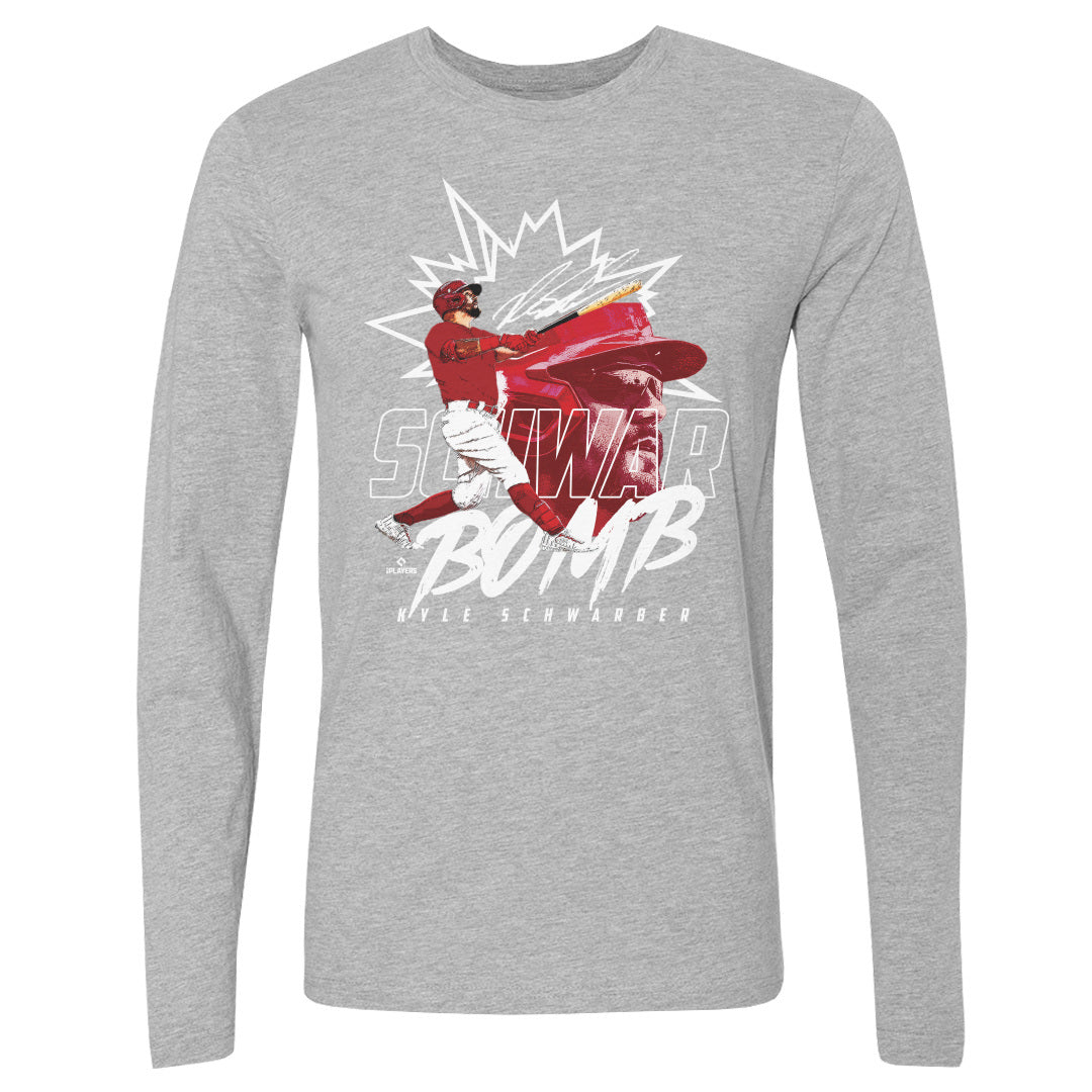 Kyle Schwarber Men&#39;s Long Sleeve T-Shirt | 500 LEVEL