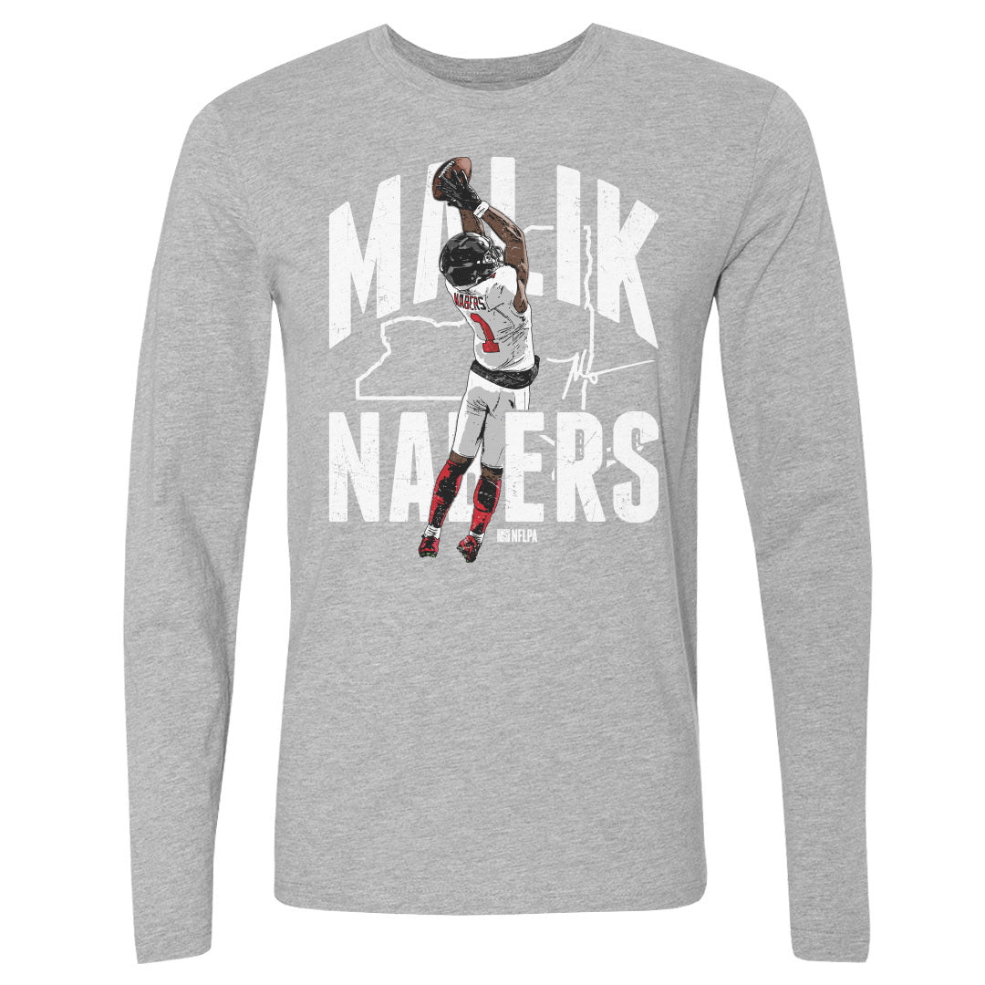 Malik Nabers Men&#39;s Long Sleeve T-Shirt | 500 LEVEL