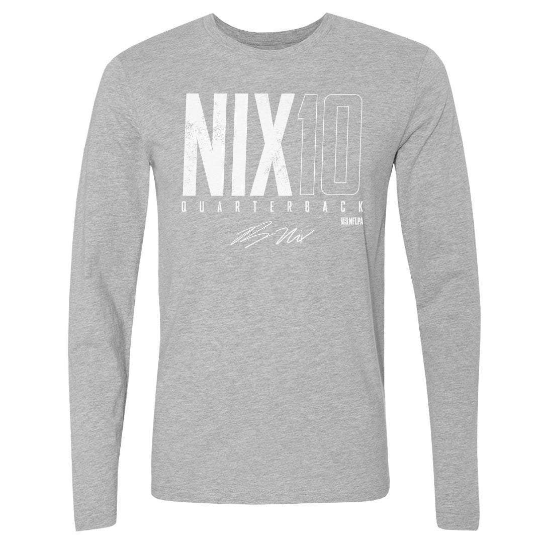 Bo Nix Men&#39;s Long Sleeve T-Shirt | 500 LEVEL