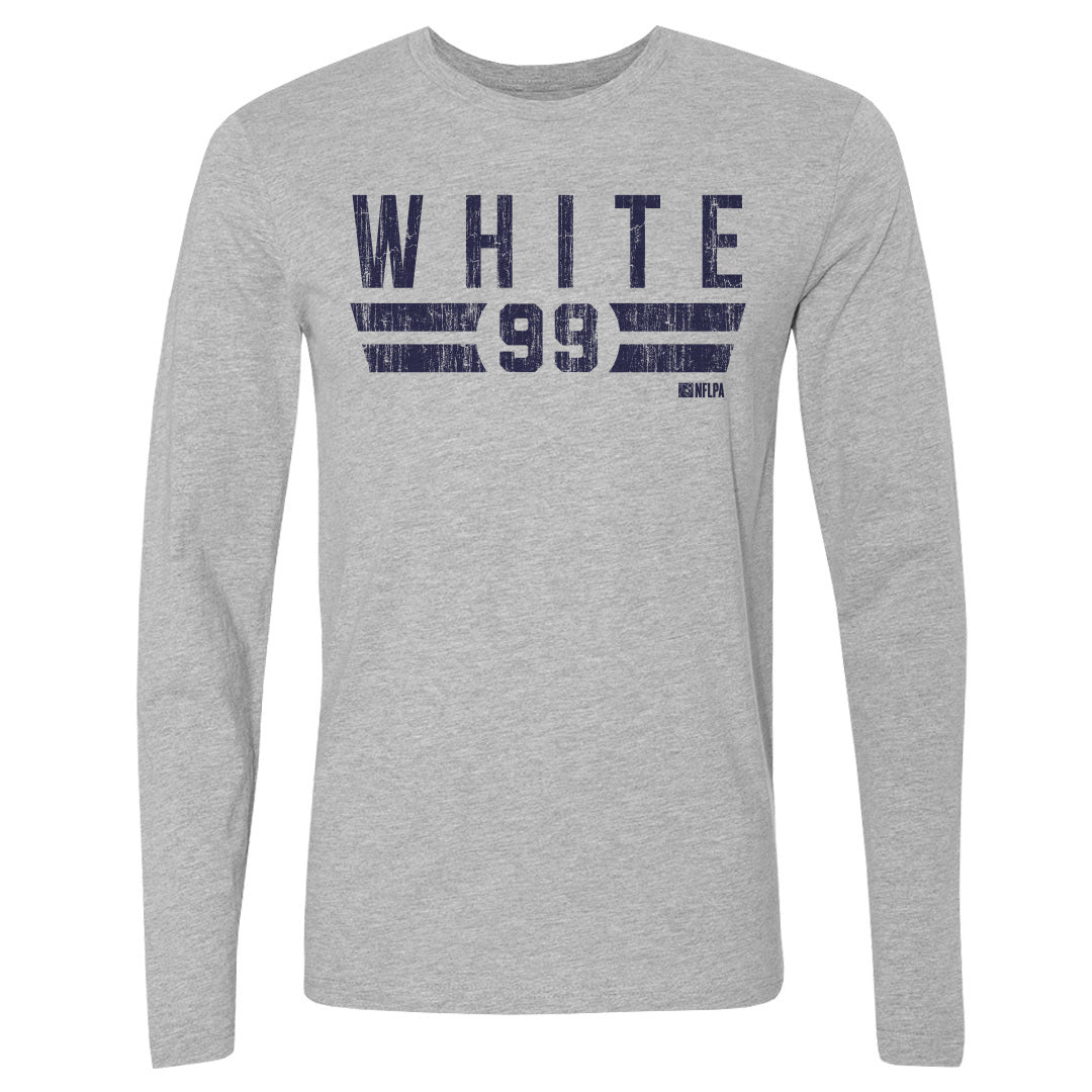 Keion White Men&#39;s Long Sleeve T-Shirt | 500 LEVEL