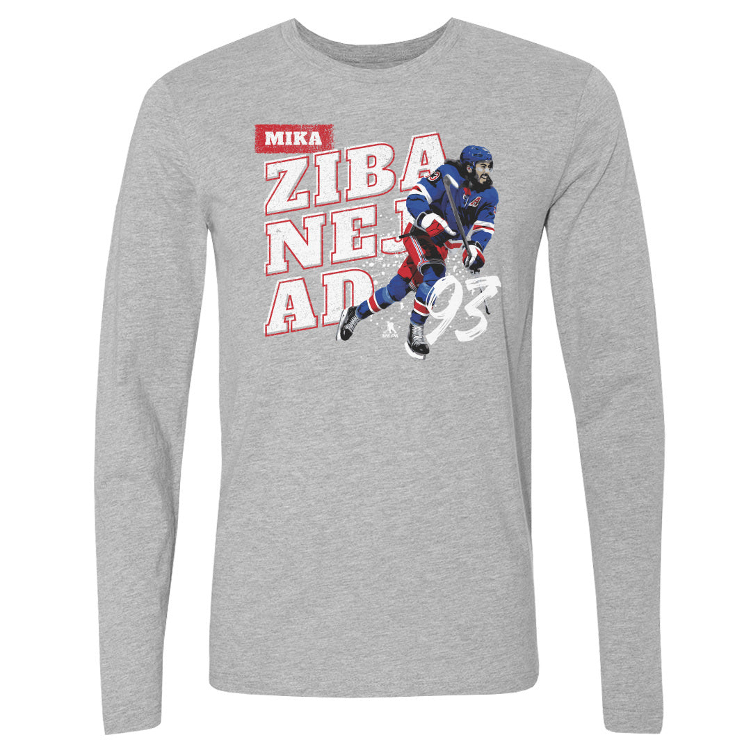 Mika Zibanejad Men&#39;s Long Sleeve T-Shirt | 500 LEVEL