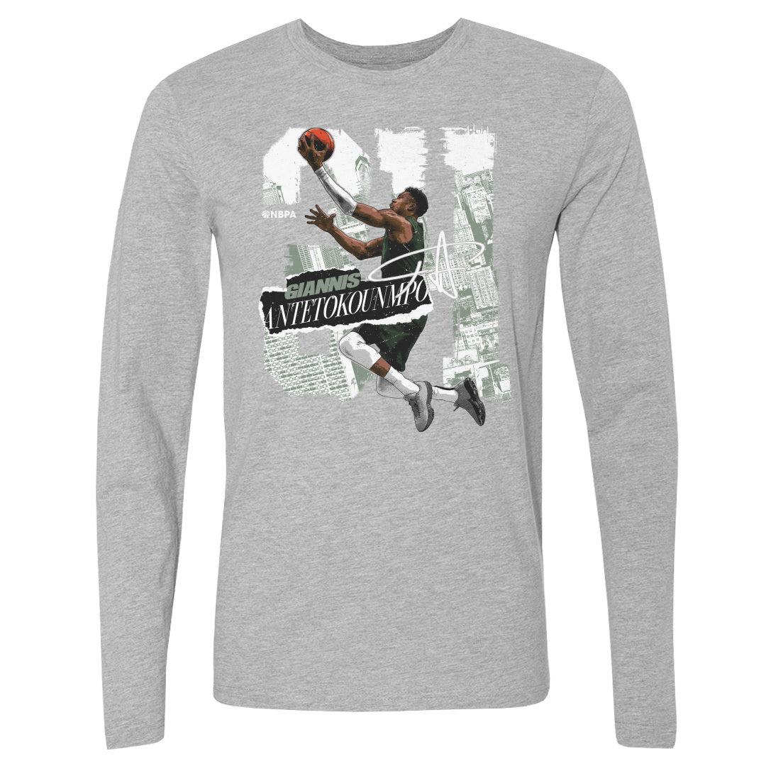 Giannis Antetokounmpo Men&#39;s Long Sleeve T-Shirt | 500 LEVEL