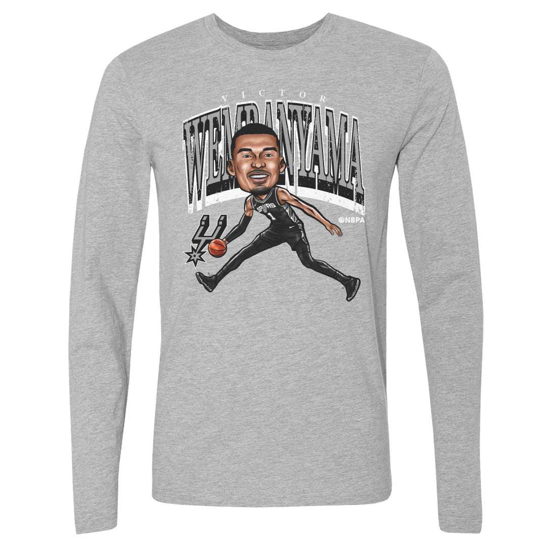 Victor Wembanyama Men&#39;s Long Sleeve T-Shirt | 500 LEVEL