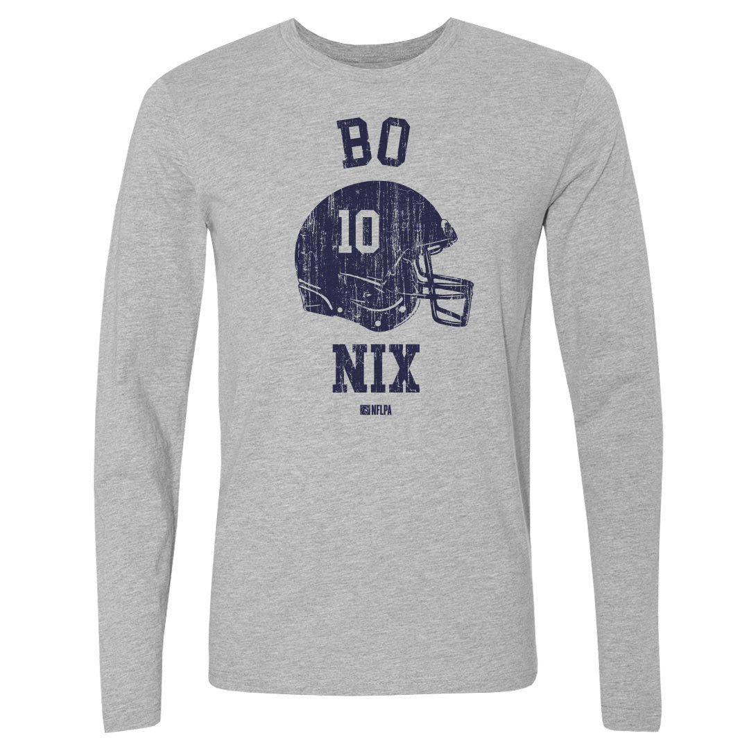 Bo Nix Men&#39;s Long Sleeve T-Shirt | 500 LEVEL