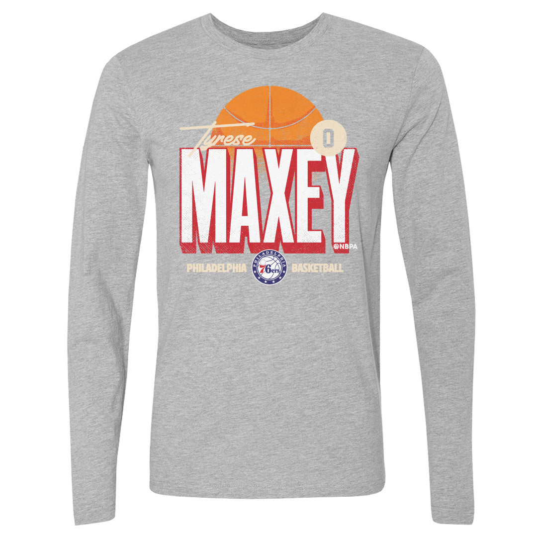 Tyrese Maxey Men&#39;s Long Sleeve T-Shirt | 500 LEVEL