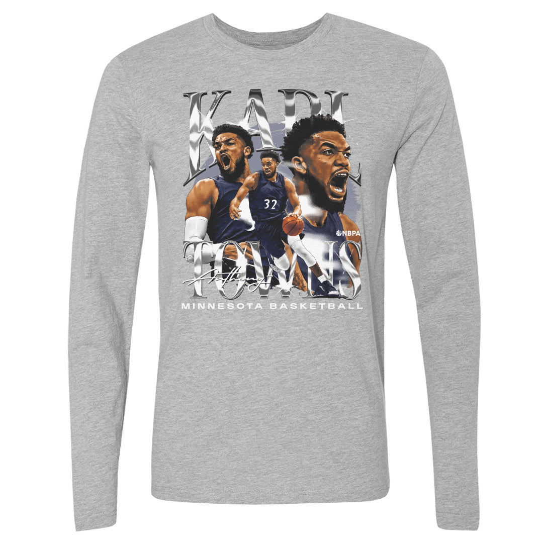 Karl-Anthony Towns Men&#39;s Long Sleeve T-Shirt | 500 LEVEL