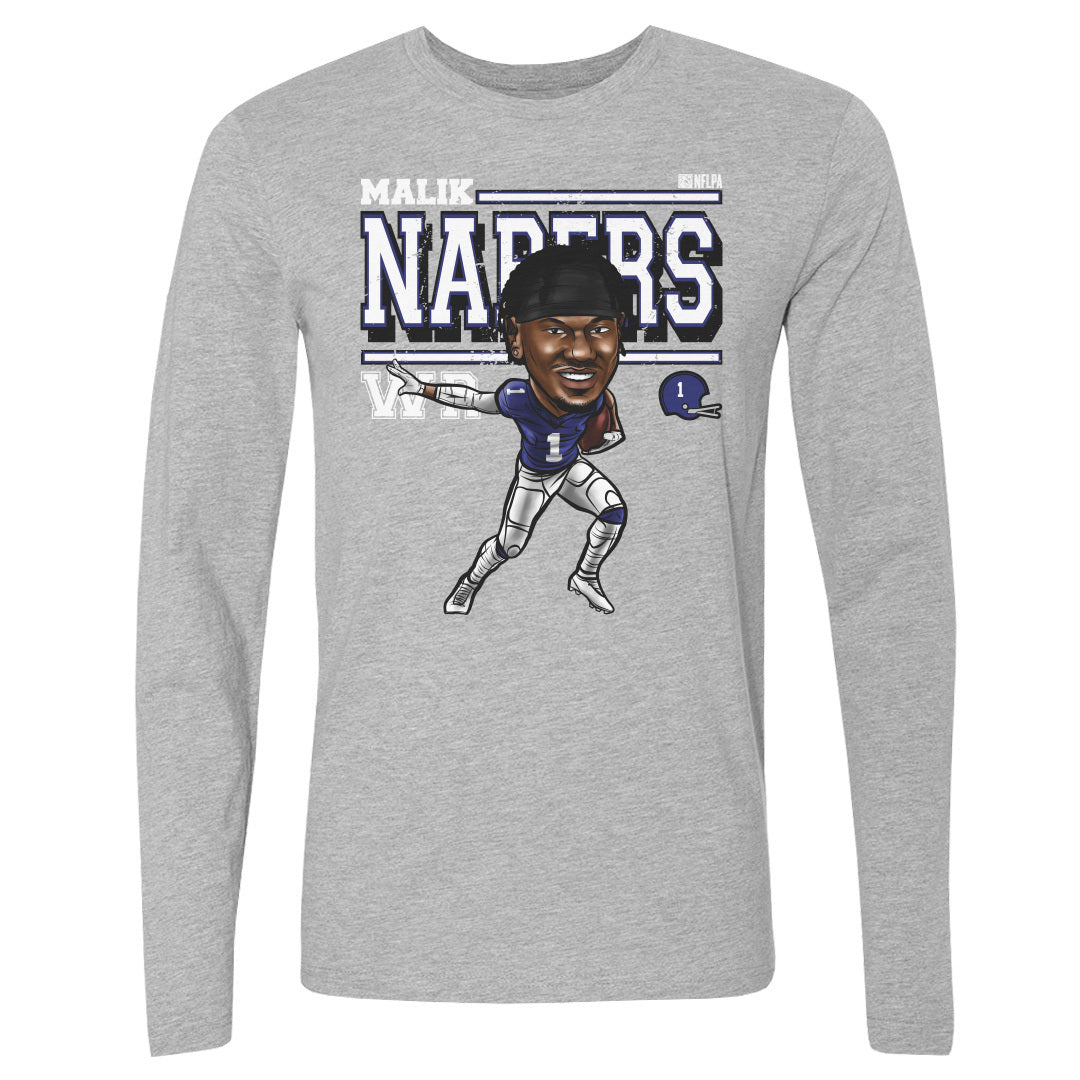 Malik Nabers Men&#39;s Long Sleeve T-Shirt | 500 LEVEL