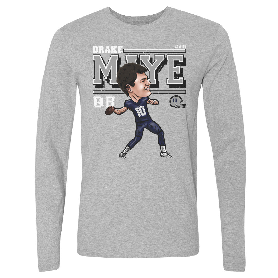 Drake Maye Men&#39;s Long Sleeve T-Shirt | 500 LEVEL