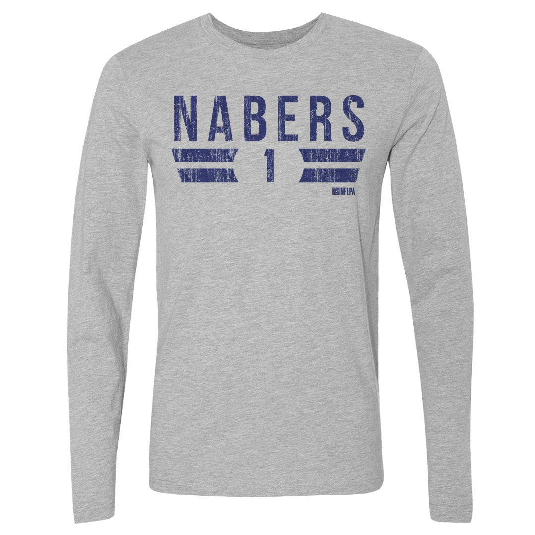 Malik Nabers Men&#39;s Long Sleeve T-Shirt | 500 LEVEL