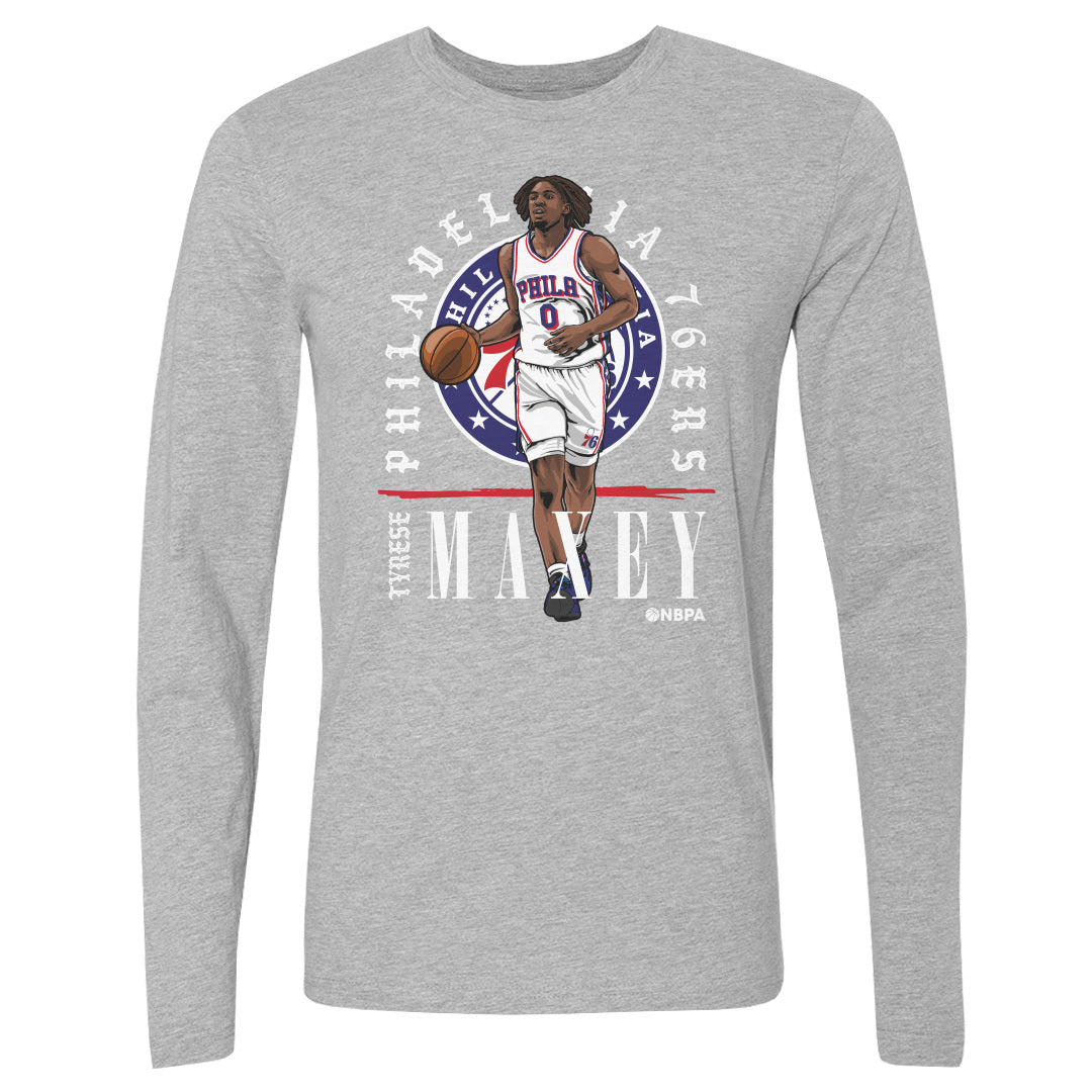 Tyrese Maxey Men&#39;s Long Sleeve T-Shirt | 500 LEVEL