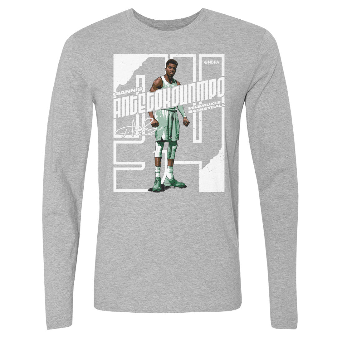 Giannis Antetokounmpo Men&#39;s Long Sleeve T-Shirt | 500 LEVEL