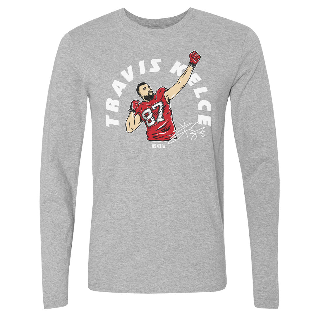 Travis Kelce Men&#39;s Long Sleeve T-Shirt | 500 LEVEL