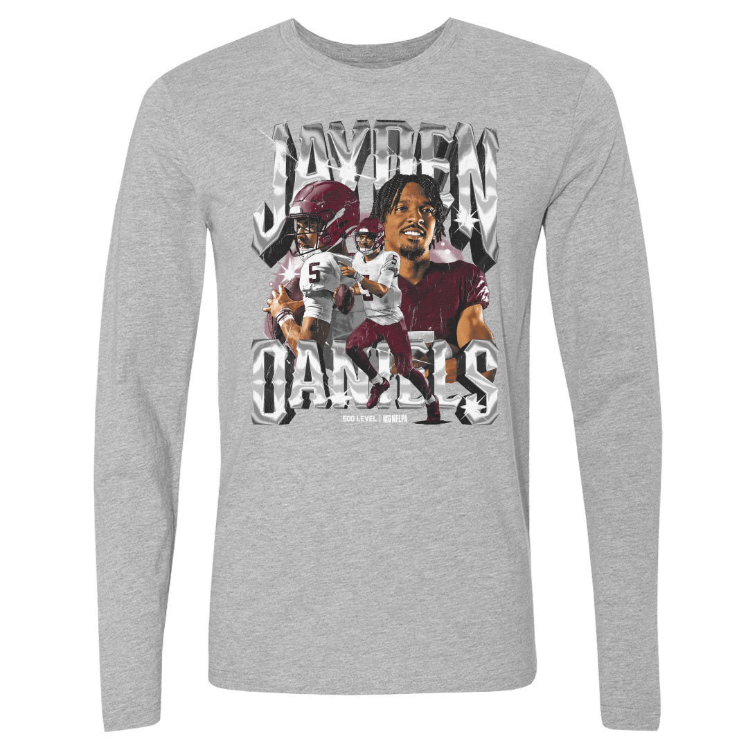 Jayden Daniels Men&#39;s Long Sleeve T-Shirt | 500 LEVEL