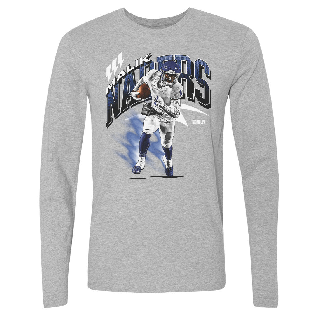 Malik Nabers Men&#39;s Long Sleeve T-Shirt | 500 LEVEL