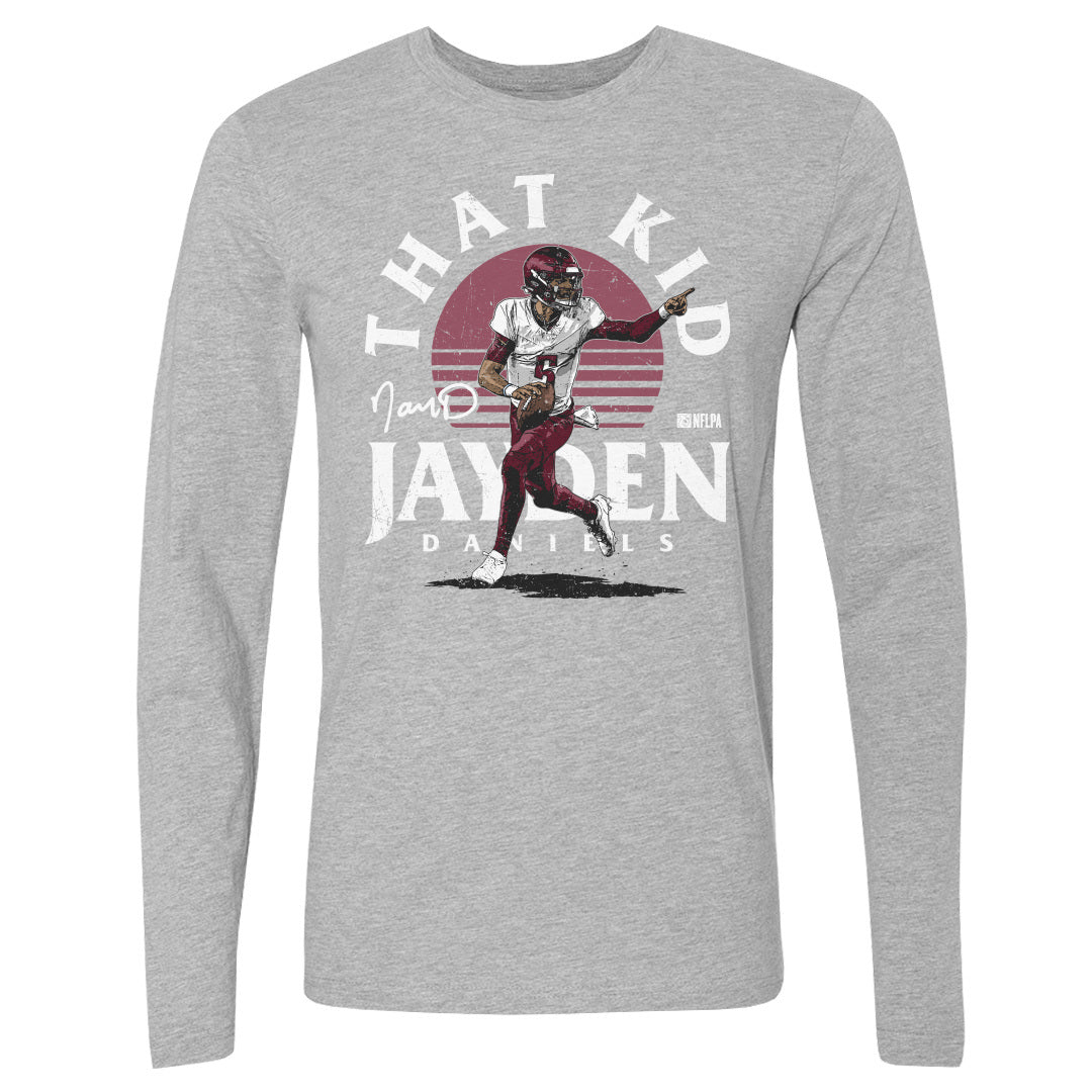 Jayden Daniels Men&#39;s Long Sleeve T-Shirt | 500 LEVEL