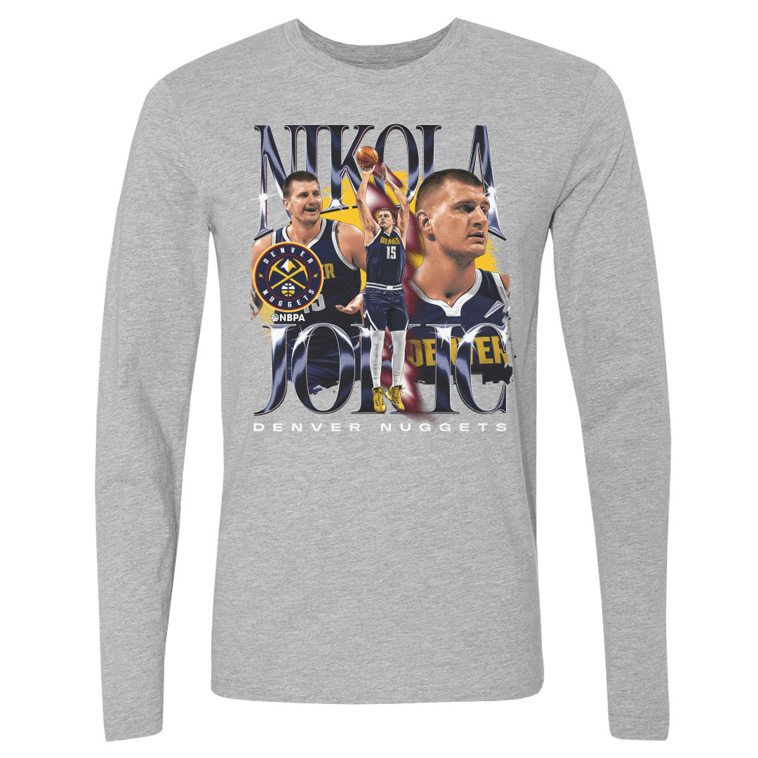 Nikola Jokic Men&#39;s Long Sleeve T-Shirt | 500 LEVEL