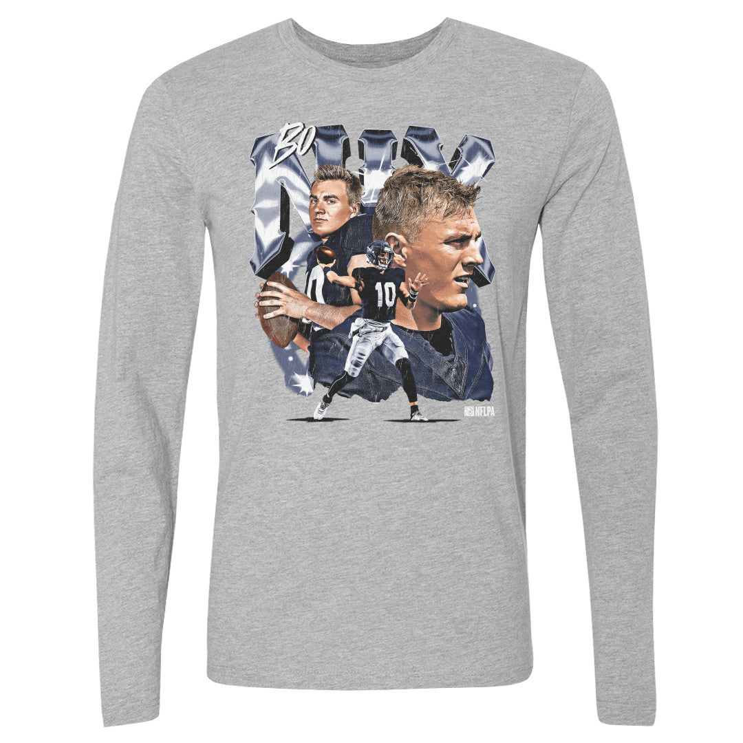 Bo Nix Men&#39;s Long Sleeve T-Shirt | 500 LEVEL