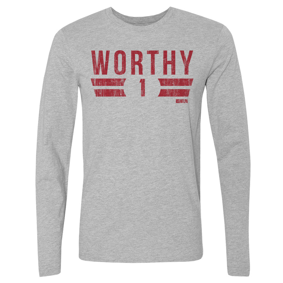 Xavier Worthy Men&#39;s Long Sleeve T-Shirt | 500 LEVEL