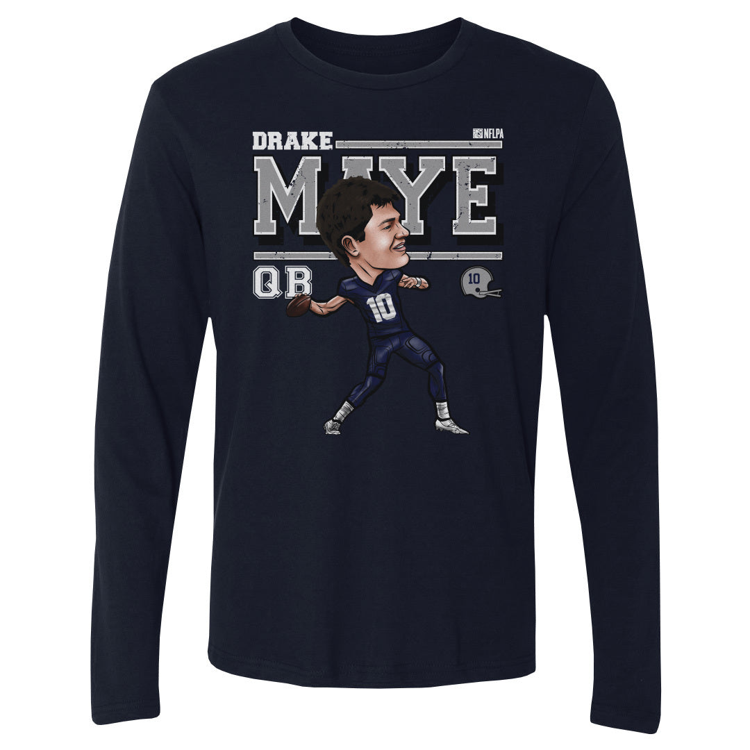 Drake Maye Men&#39;s Long Sleeve T-Shirt | 500 LEVEL