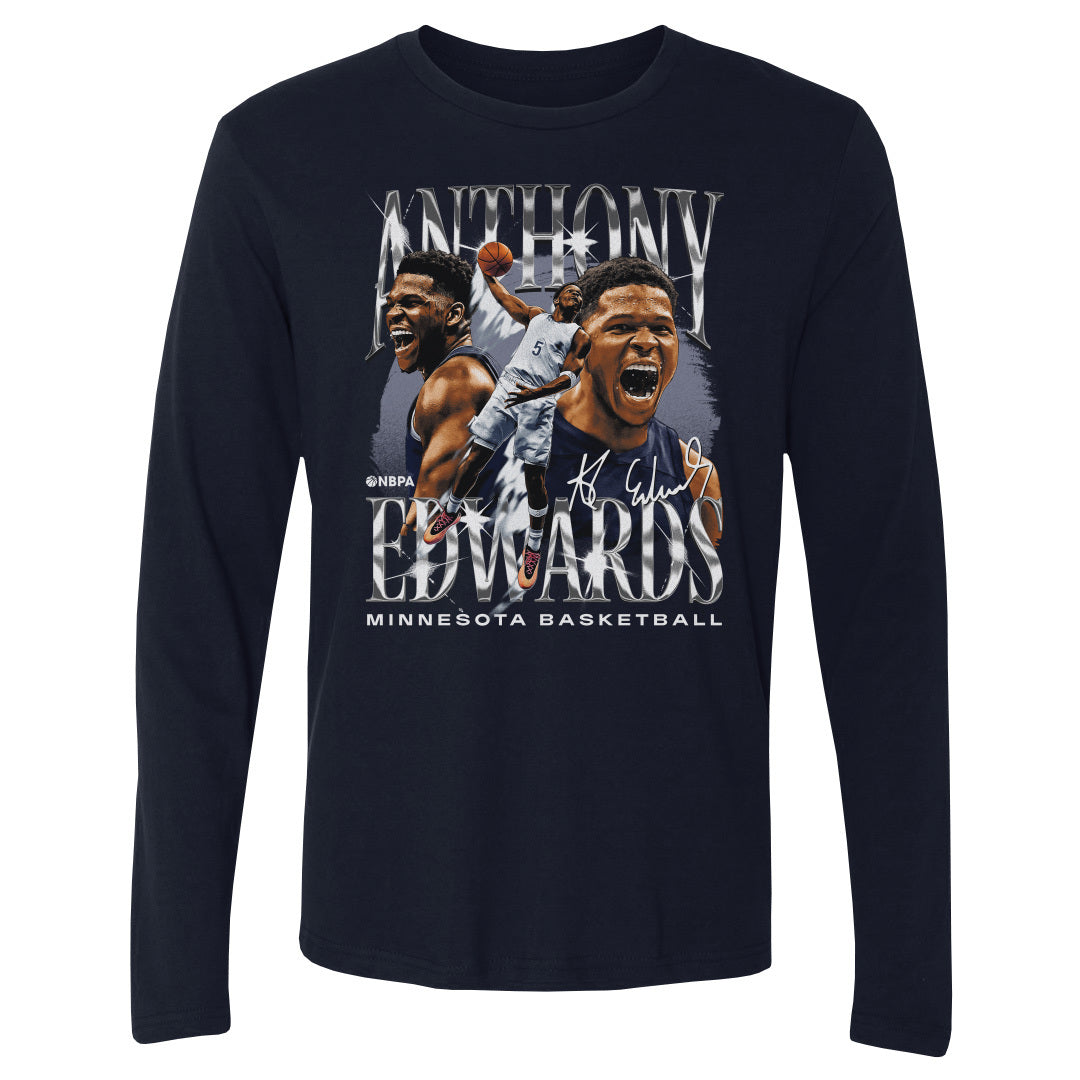 Anthony Edwards Men&#39;s Long Sleeve T-Shirt | 500 LEVEL