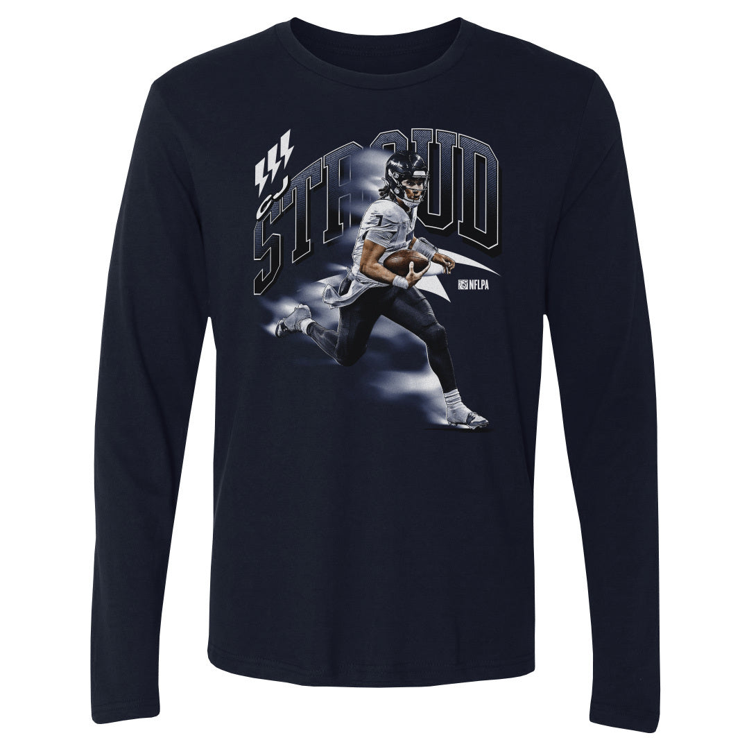 C.J. Stroud Men&#39;s Long Sleeve T-Shirt | 500 LEVEL