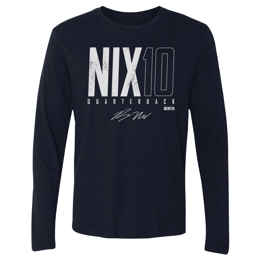 Bo Nix Men&#39;s Long Sleeve T-Shirt | 500 LEVEL