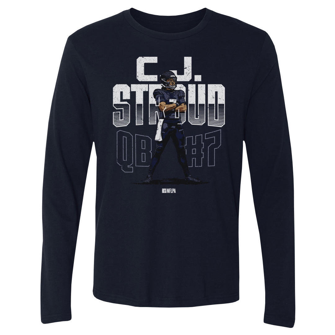 C.J. Stroud Men&#39;s Long Sleeve T-Shirt | 500 LEVEL