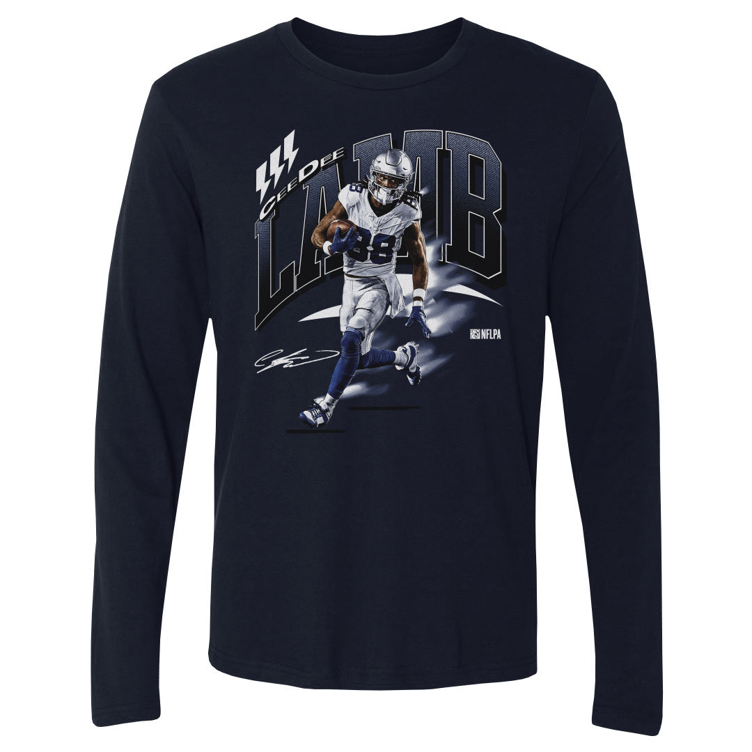 CeeDee Lamb Men&#39;s Long Sleeve T-Shirt | 500 LEVEL