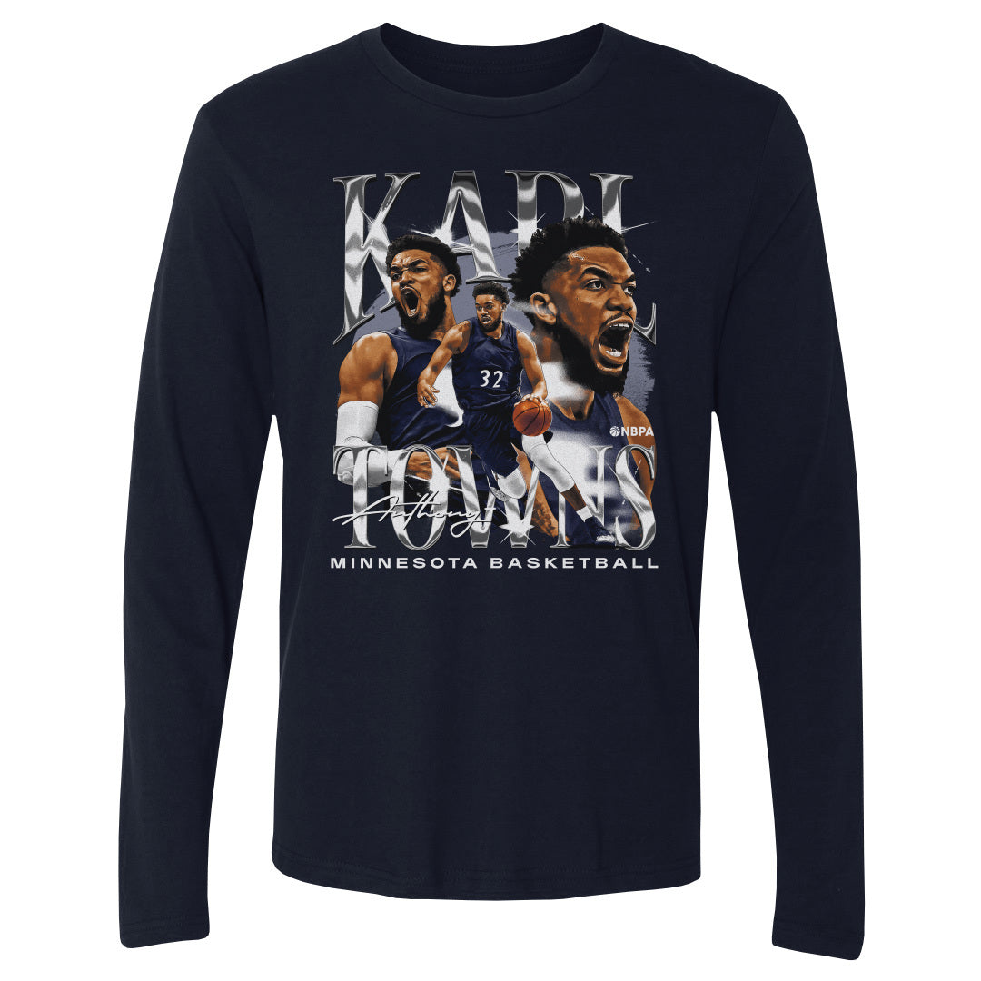 Karl-Anthony Towns Men&#39;s Long Sleeve T-Shirt | 500 LEVEL