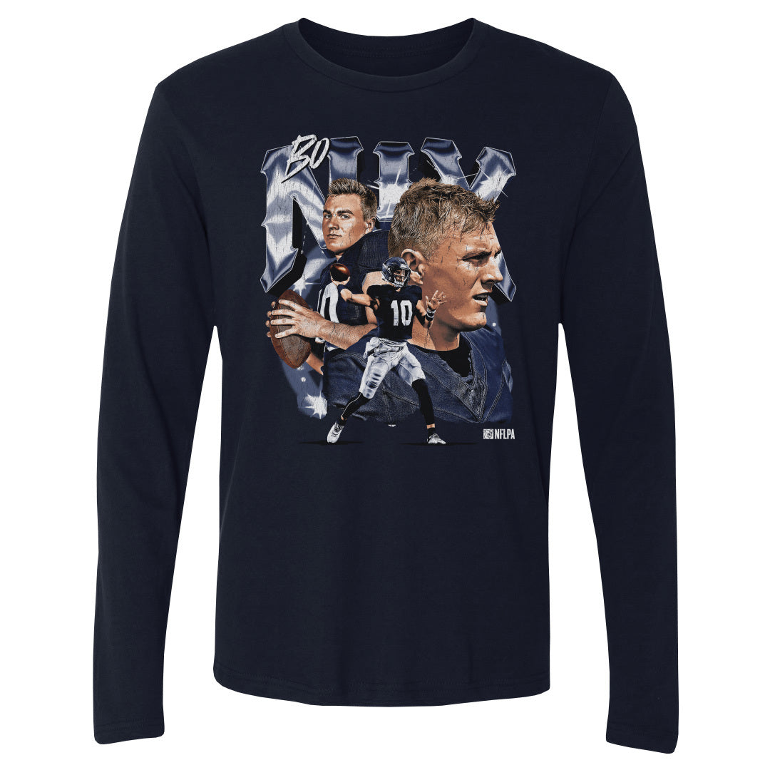 Bo Nix Men&#39;s Long Sleeve T-Shirt | 500 LEVEL