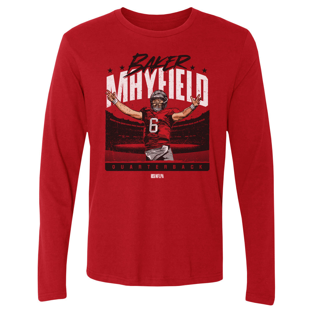 Baker Mayfield Men&#39;s Long Sleeve T-Shirt | 500 LEVEL