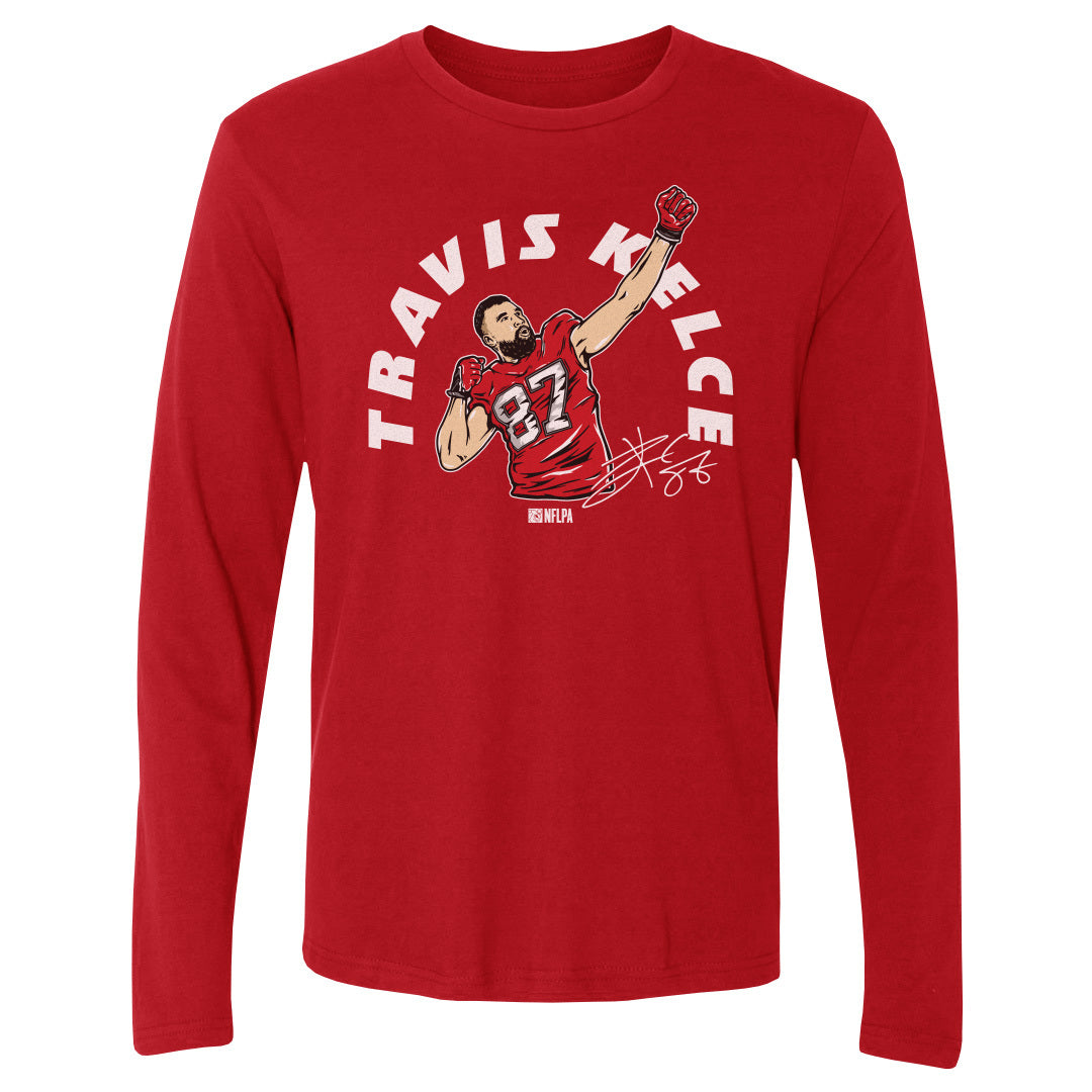 Travis Kelce Men&#39;s Long Sleeve T-Shirt | 500 LEVEL